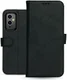 Rosso Deluxe OnePlus 9 Hoesje Echt Leer Book Case Zwart afbeelding 11