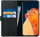 Rosso Deluxe OnePlus 9 Pro Hoesje Echt Leer Book Case Zwart afbeelding 1