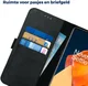 Rosso Deluxe OnePlus 9 Pro Hoesje Echt Leer Book Case Zwart afbeelding 2
