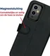 Rosso Deluxe OnePlus 9 Pro Hoesje Echt Leer Book Case Zwart afbeelding 9