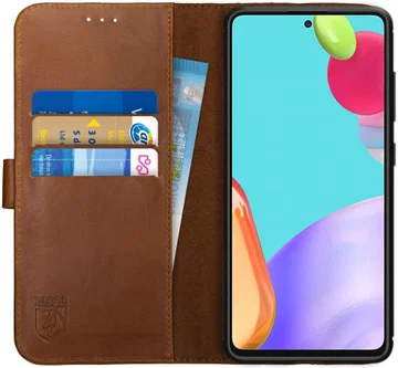 Rosso Deluxe Samsung Galaxy A52 / A52S Hoesje Echt Leer Bruin
