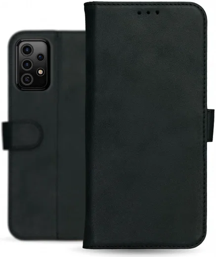 Rosso Deluxe Samsung Galaxy A52 / A52S Hoesje Echt Leer Zwart afbeelding 11