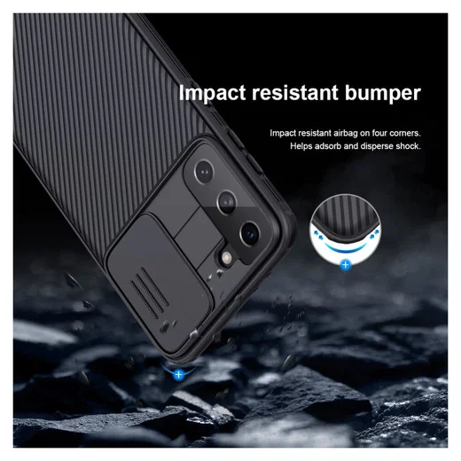 Nillkin CamShield Samsung Galaxy S21 Plus Hoesje Camera Slider Zwart afbeelding 14