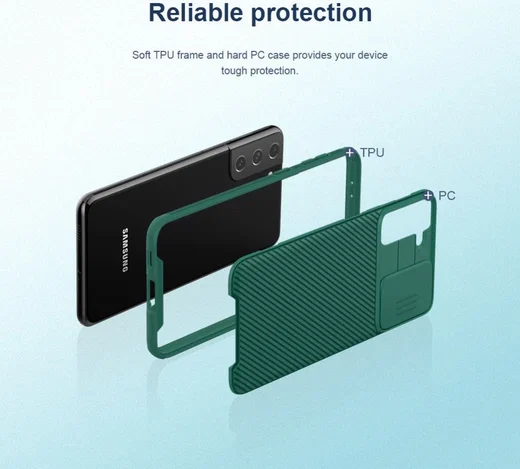 Nillkin CamShield Samsung Galaxy S21 Plus Hoesje Camera Slider Groen afbeelding 10