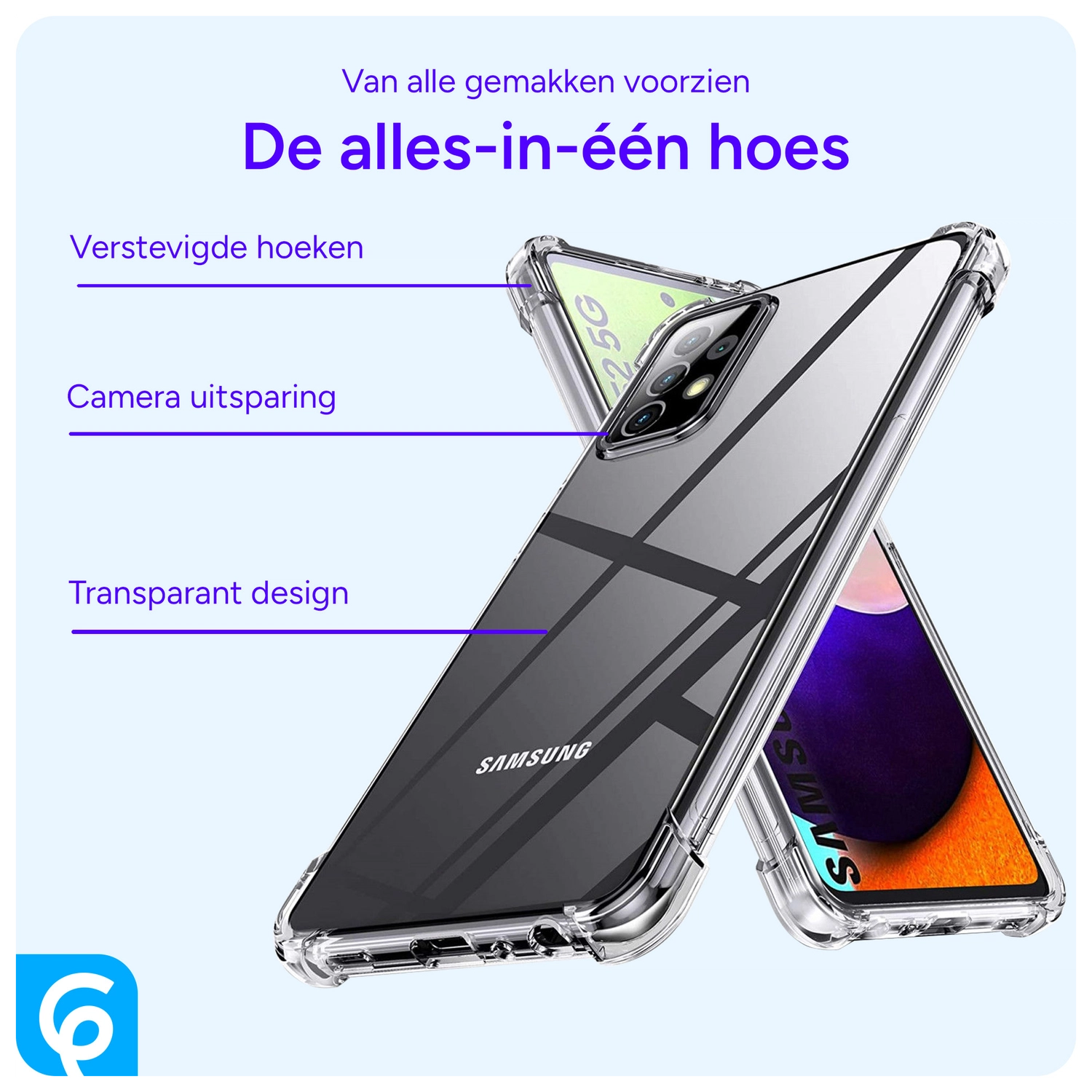 Samsung Galaxy A52 / A52S Hoesje Schokbestendig Transparant afbeelding 5