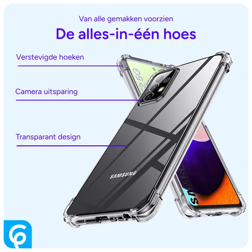 Samsung Galaxy A52 / A52S Hoesje Schokbestendig Transparant afbeelding 5