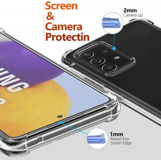 Samsung Galaxy A72 Hoesje Schokbestendig Transparant afbeelding 6