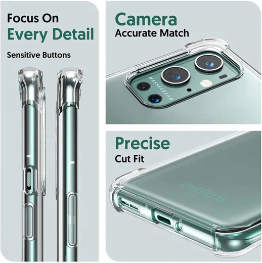 OnePlus 9 Pro Hoesje TPU Schokbestendig Back Cover Transparant afbeelding 7
