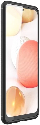 Samsung Galaxy A52 / A52S Hoesje Siliconen Carbon TPU Back Cover Zwart afbeelding 4