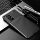 Samsung Galaxy A52 / A52S Hoesje Siliconen Carbon TPU Back Cover Zwart afbeelding 5