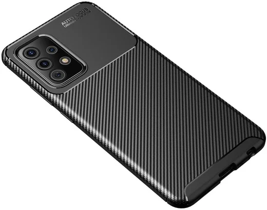 Samsung Galaxy A52 / A52S Hoesje Siliconen Carbon TPU Back Cover Zwart afbeelding 7