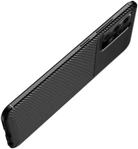 Samsung Galaxy A52 / A52S Hoesje Siliconen Carbon TPU Back Cover Zwart afbeelding 10