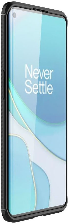 OnePlus 9 Pro Hoesje Siliconen Carbon TPU Back Cover Zwart afbeelding 2