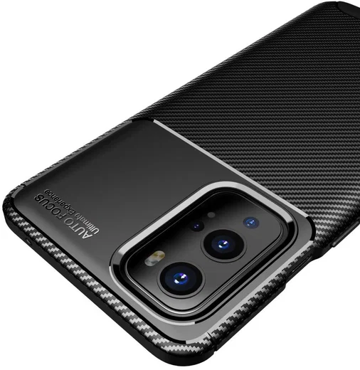 OnePlus 9 Pro Hoesje Siliconen Carbon TPU Back Cover Zwart afbeelding 13