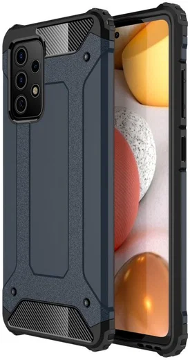 Samsung Galaxy A52 / A52S Hoesje Shock Proof Hybride Back Cover Blauw afbeelding 1