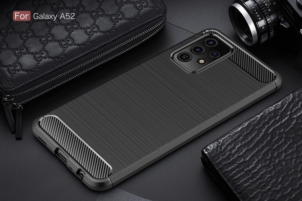 Samsung Galaxy A52 / A52S Hoesje Geborsteld TPU Flexibele Back Cover Zwart afbeelding 17