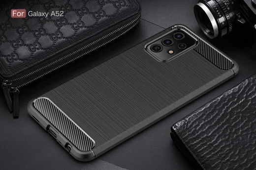 Samsung Galaxy A52 / A52S Hoesje Geborsteld TPU Flexibele Back Cover Zwart afbeelding 17
