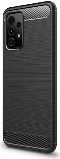 Samsung Galaxy A52 / A52S Hoesje Geborsteld TPU Flexibele Back Cover Zwart afbeelding 2
