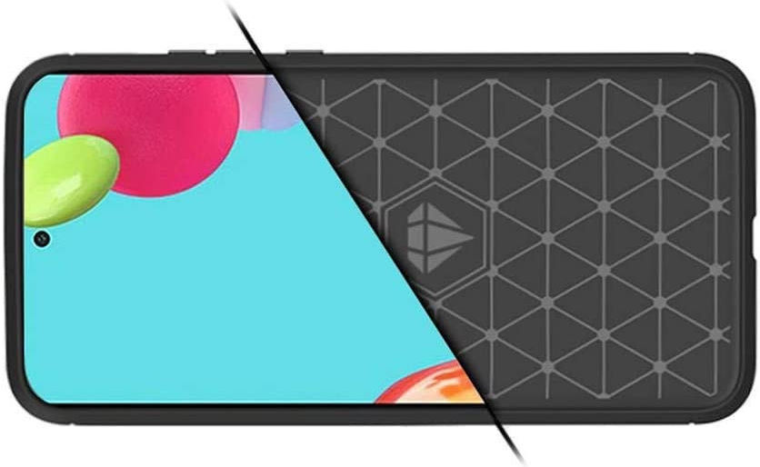 Samsung Galaxy A52 / A52S Hoesje Geborsteld TPU Flexibele Back Cover Zwart afbeelding 6
