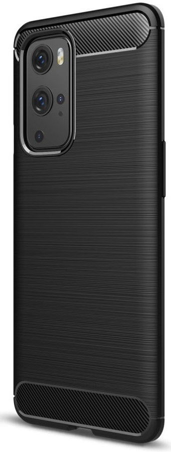 OnePlus 9 Pro Hoesje Geborsteld TPU Flexibele Back Cover Zwart afbeelding 1