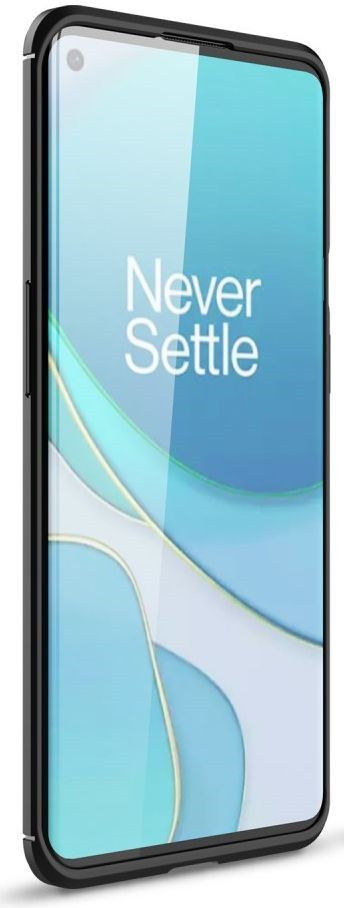 OnePlus 9 Pro Hoesje Geborsteld TPU Flexibele Back Cover Zwart afbeelding 2
