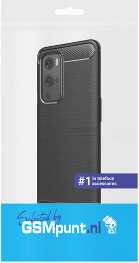 OnePlus 9 Pro Hoesje Geborsteld TPU Flexibele Back Cover Zwart afbeelding 4