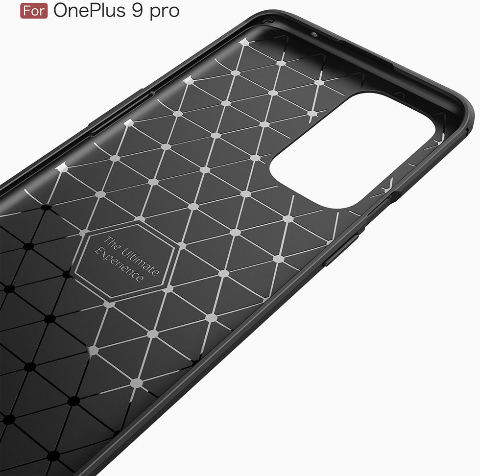 OnePlus 9 Pro Hoesje Geborsteld TPU Flexibele Back Cover Zwart afbeelding 9