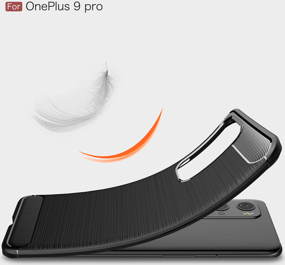 OnePlus 9 Pro Hoesje Geborsteld TPU Flexibele Back Cover Zwart afbeelding 6