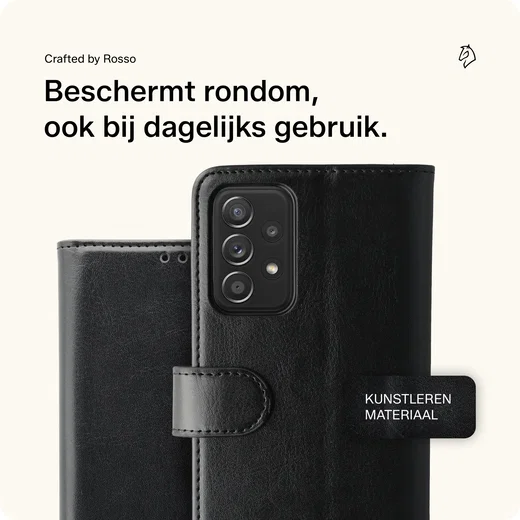 Rosso Element Samsung Galaxy A52 / A52S Hoesje Wallet Zwart afbeelding 3