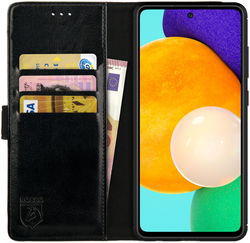 Rosso Element Samsung Galaxy A52 / A52S Hoesje Wallet Zwart afbeelding