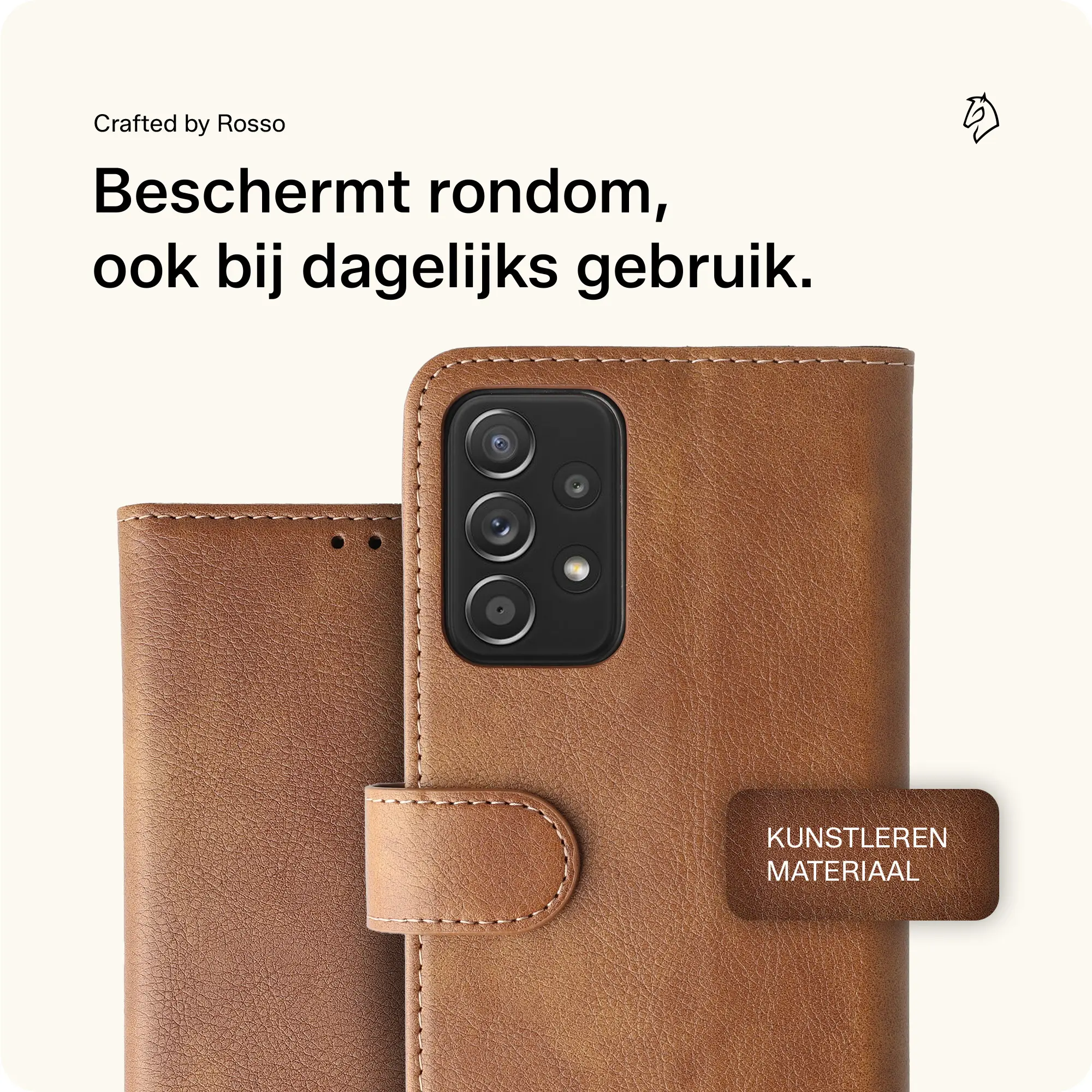Rosso Element Samsung Galaxy A52 / A52S Hoesje Wallet Bruin afbeelding 4