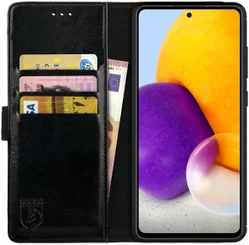 Rosso Element Samsung Galaxy A72 Hoesje Book Case Zwart afbeelding