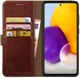 Rosso Element Samsung Galaxy A72 Hoesje Book Case Bruin afbeelding 1