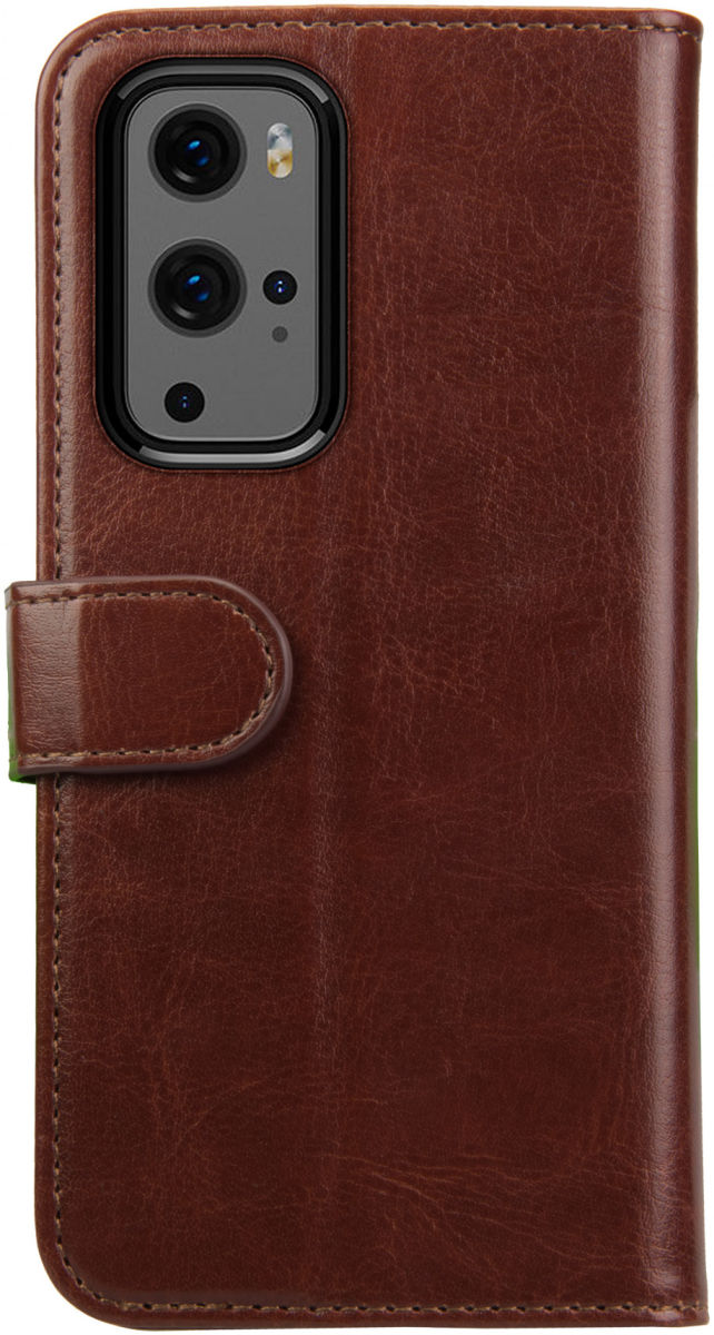 Rosso Element OnePlus 9 Pro Hoesje Book Cover Wallet Case Bruin afbeelding 2