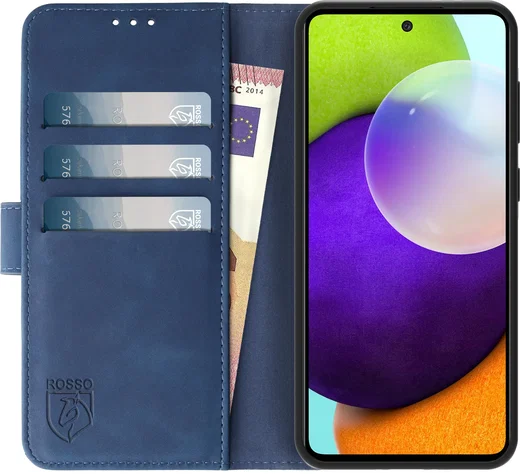 Rosso Element Samsung Galaxy A52 / A52S Hoesje Wallet Blauw afbeelding 12