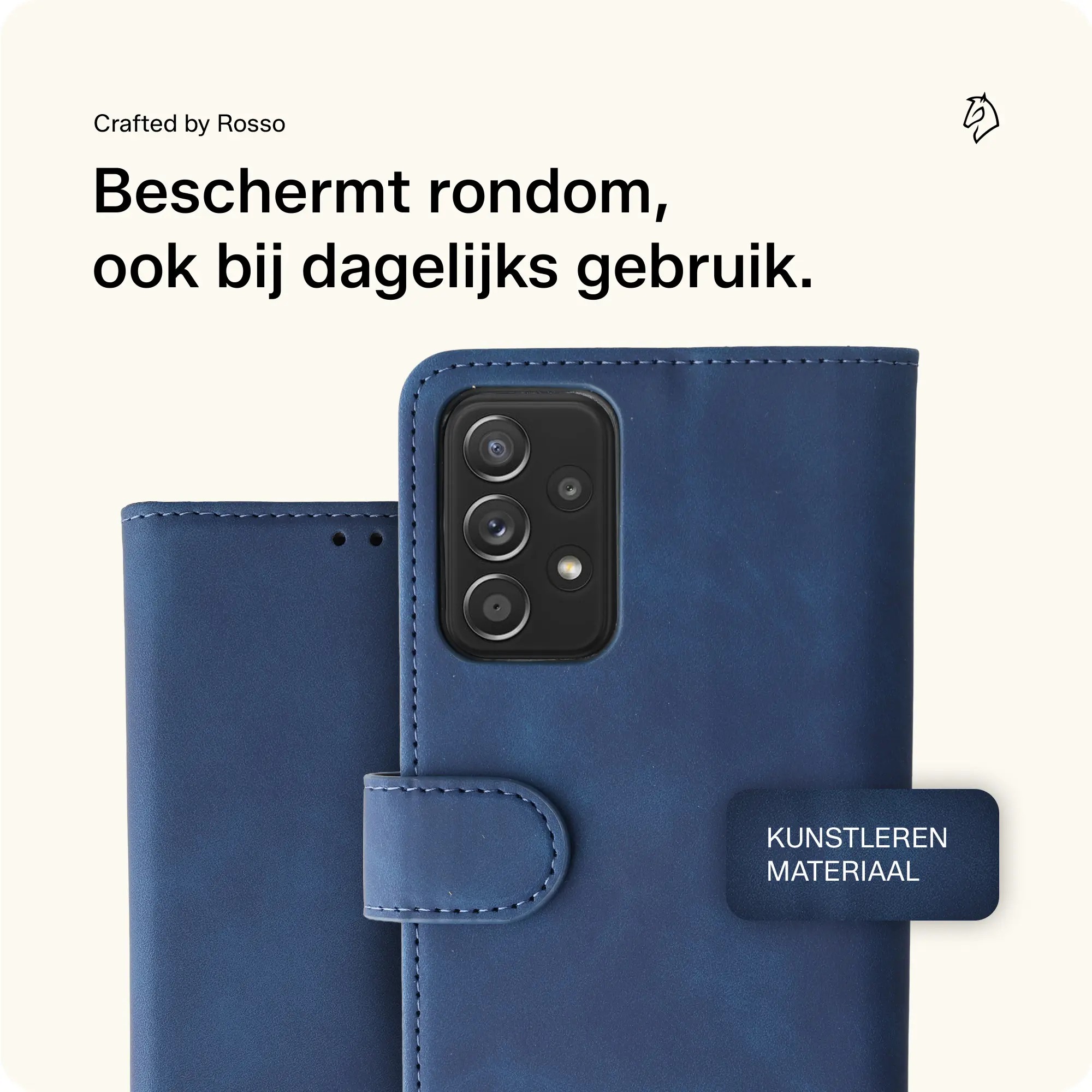 Rosso Element Samsung Galaxy A52 / A52S Hoesje Wallet Blauw afbeelding 3