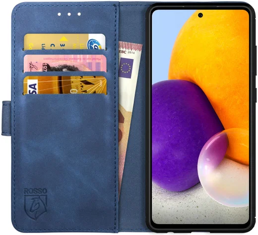 Rosso Element Samsung Galaxy A72 Hoesje Book Case Blauw afbeelding 1