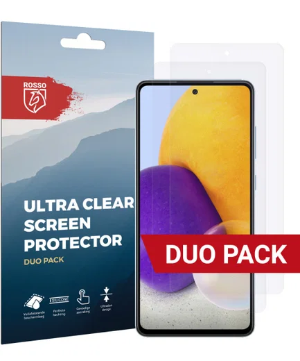 Rosso Samsung Galaxy A72 Ultra Clear Screen Protector Duo Pack afbeelding 1