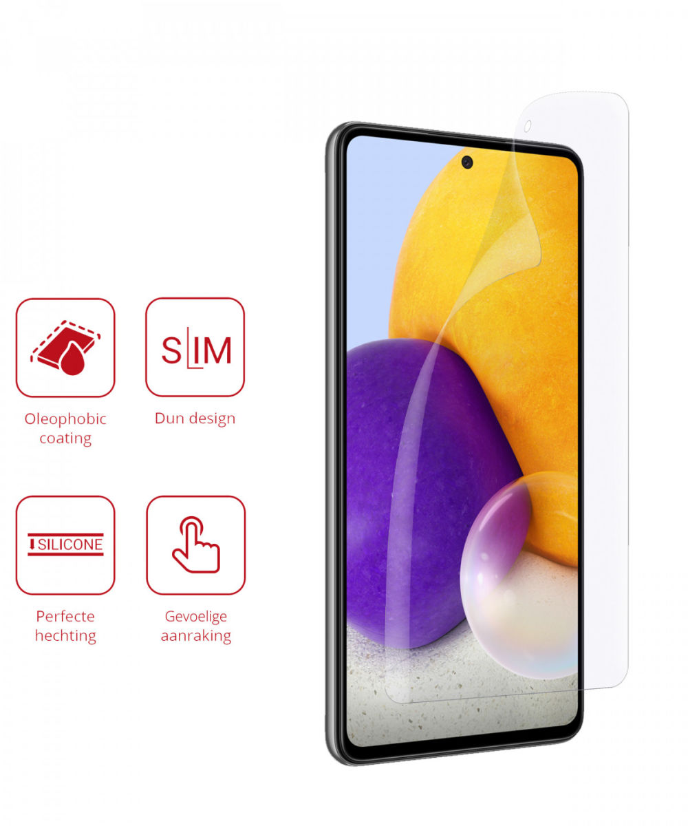 Rosso Samsung Galaxy A72 Ultra Clear Screen Protector Duo Pack afbeelding 2