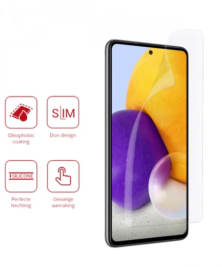 Rosso Samsung Galaxy A72 Ultra Clear Screen Protector Duo Pack afbeelding 2