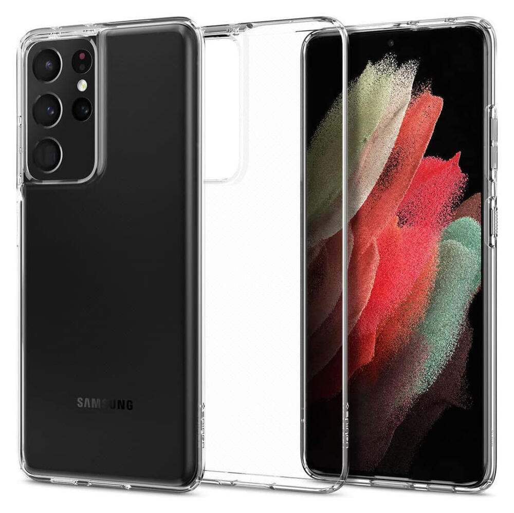 Spigen Liquid Crystal Samsung Galaxy S21 Ultra Hoesje Transparant afbeelding 1