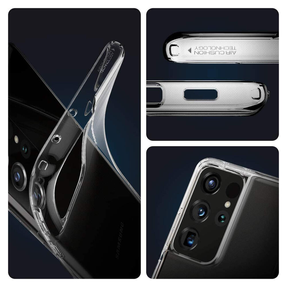 Spigen Liquid Crystal Samsung Galaxy S21 Ultra Hoesje Transparant afbeelding 3