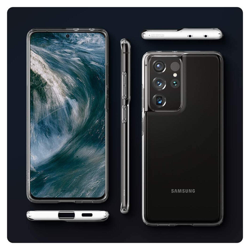 Spigen Liquid Crystal Samsung Galaxy S21 Ultra Hoesje Transparant afbeelding 4