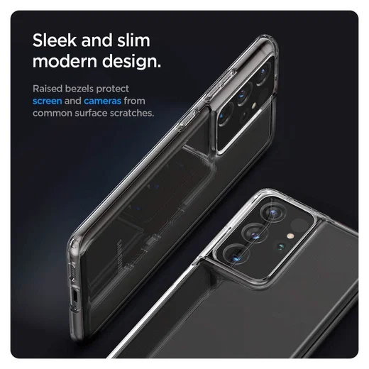Spigen Liquid Crystal Samsung Galaxy S21 Ultra Hoesje Transparant afbeelding 6