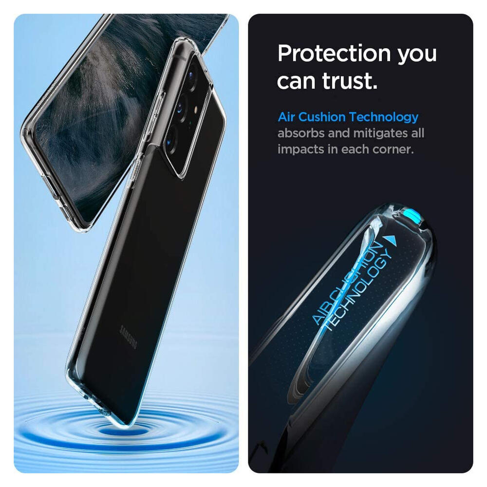 Spigen Liquid Crystal Samsung Galaxy S21 Ultra Hoesje Transparant afbeelding 7