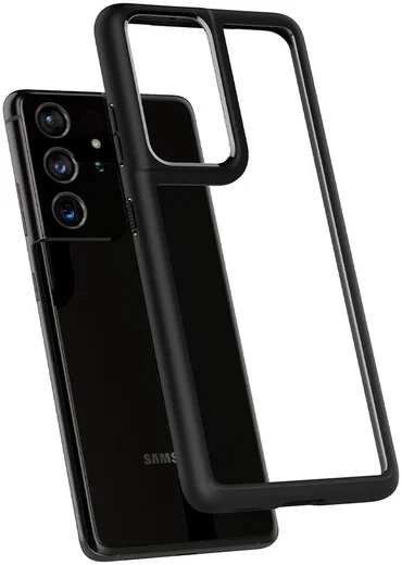 Spigen Ultra Hybrid Samsung Galaxy S21 Ultra Hoesje Zwart afbeelding 3