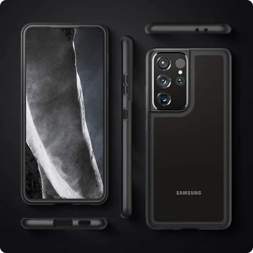 Spigen Ultra Hybrid Samsung Galaxy S21 Ultra Hoesje Zwart afbeelding 8
