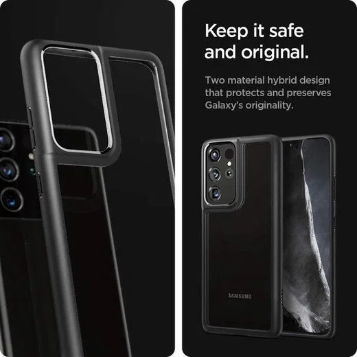 Spigen Ultra Hybrid Samsung Galaxy S21 Ultra Hoesje Zwart afbeelding 4