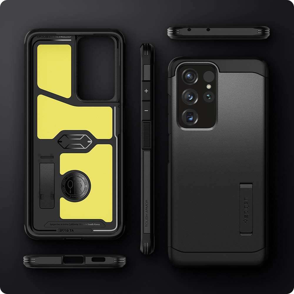 Spigen Tough Armor Samsung Galaxy S21 Ultra Hoesje Zwart afbeelding 4