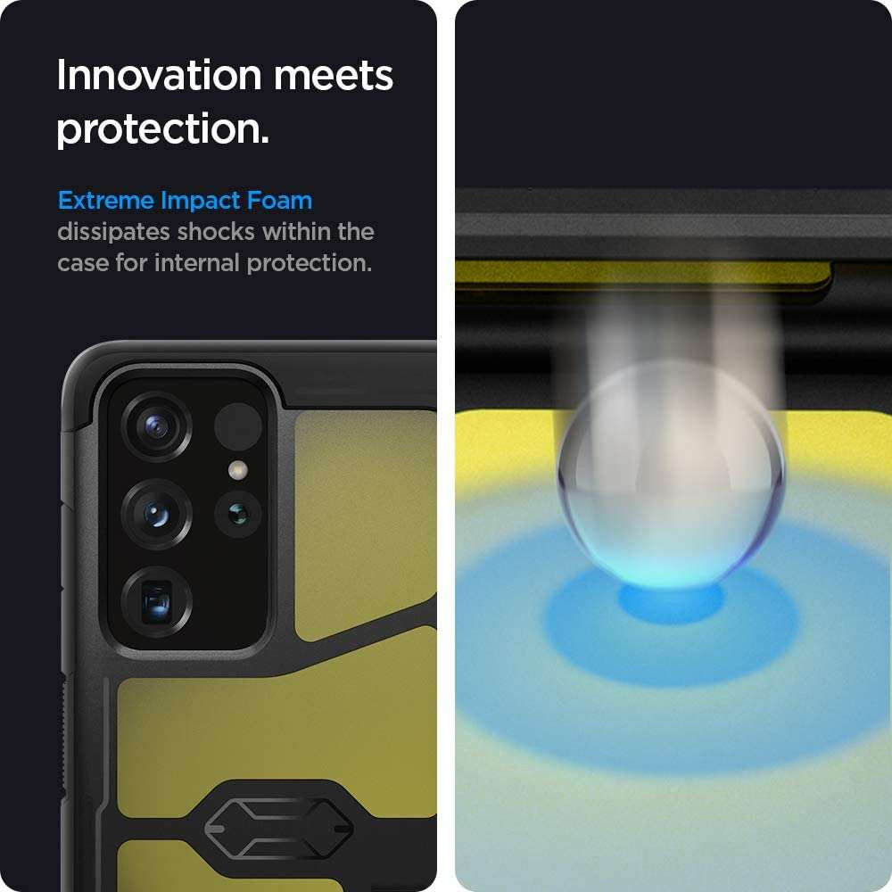 Spigen Tough Armor Samsung Galaxy S21 Ultra Hoesje Zwart afbeelding 5